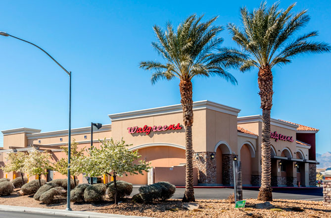 Image of Walgreens in a commercial shopping center